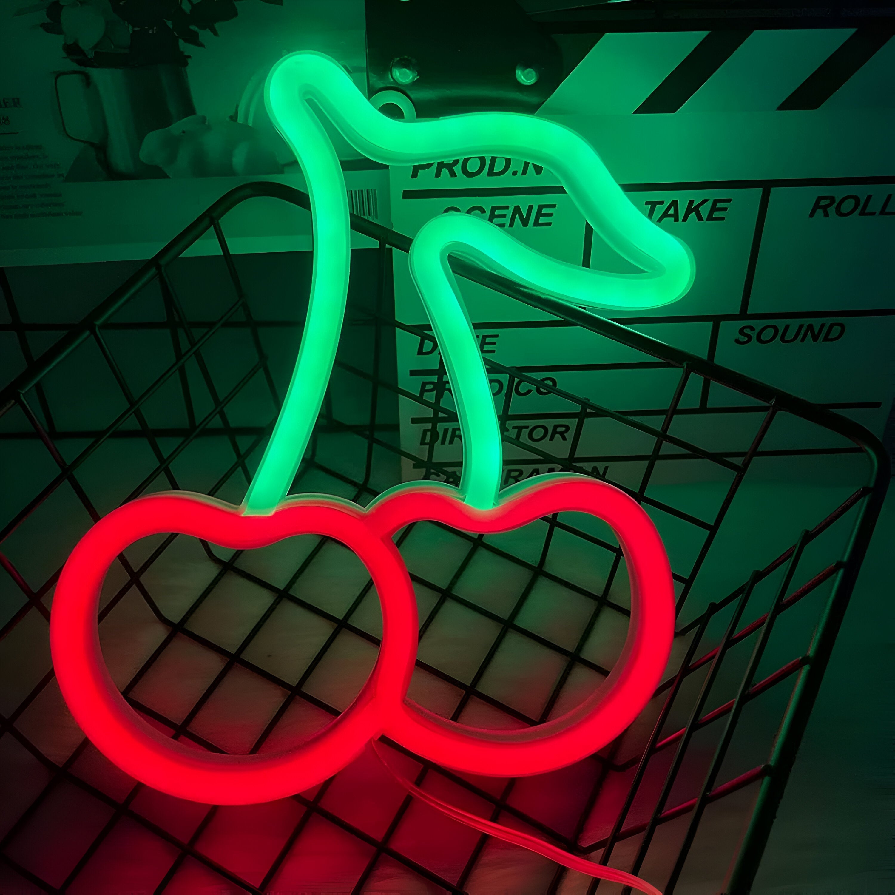 Kolorowy neon LED fast food do baru restauracji i kuchni