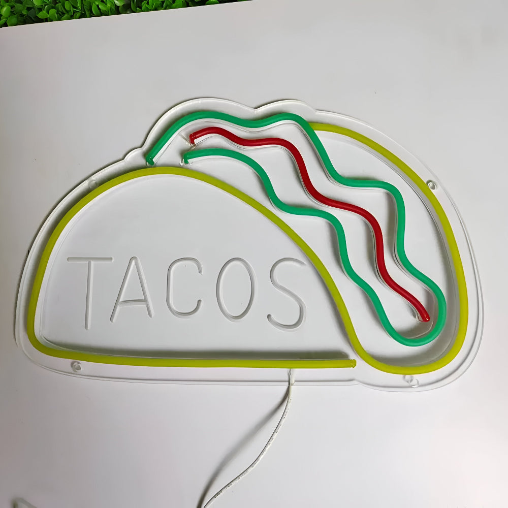 Kolorowy neon LED fast food do baru restauracji i kuchni