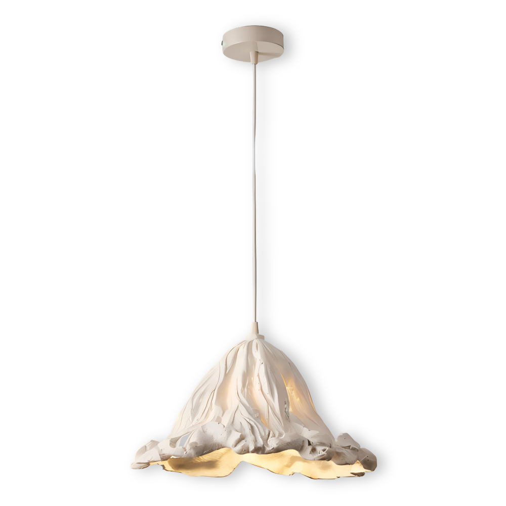 Lampa wisząca wulkaniczna z żywicy i metalu