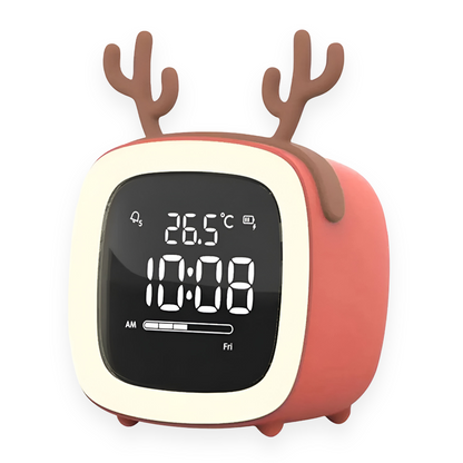 Dziecięcy budzik LED z lampką nocną do pokoju dziecka