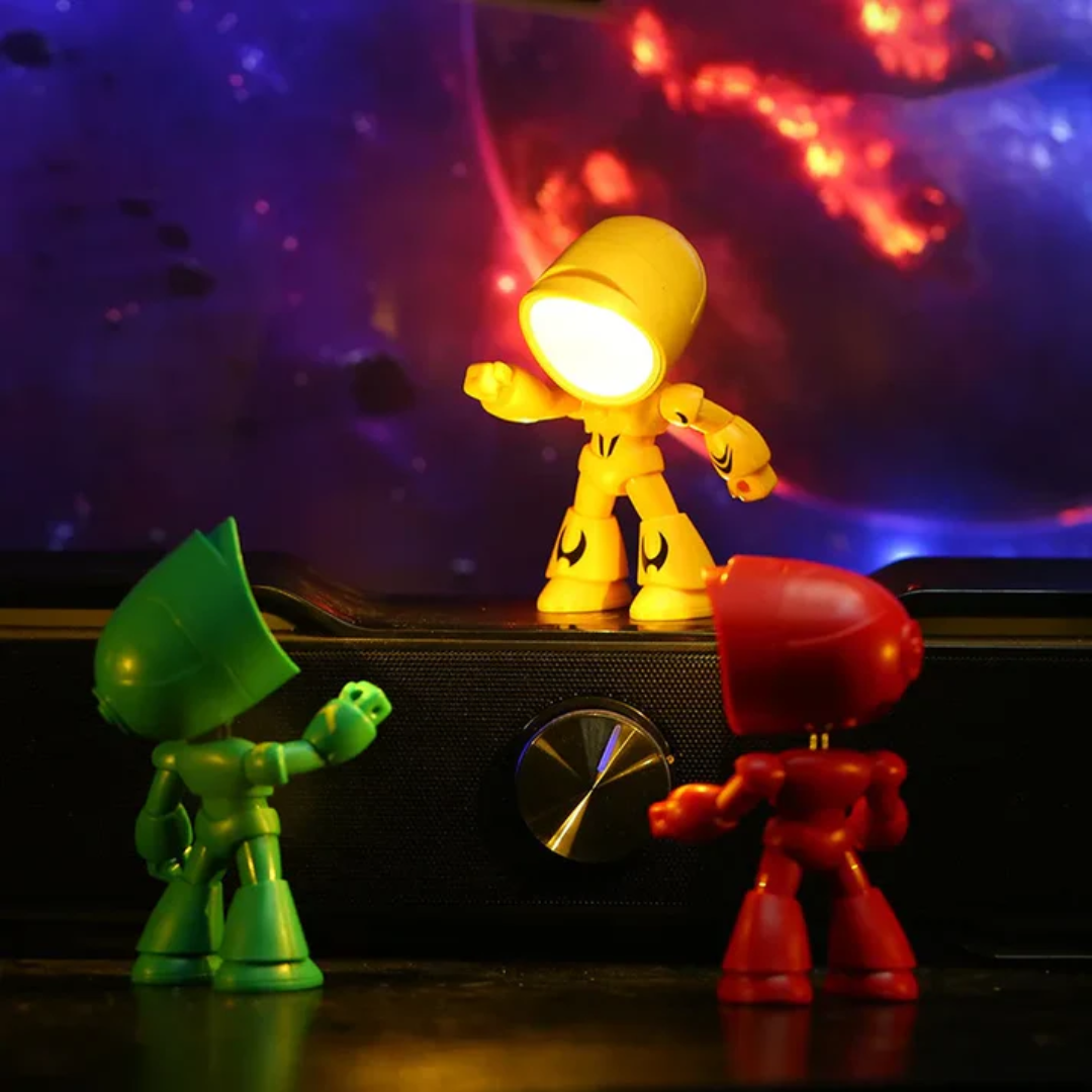 Bezprzewodowa lampka stołowa LED robot do biurka i pokoju dziecka