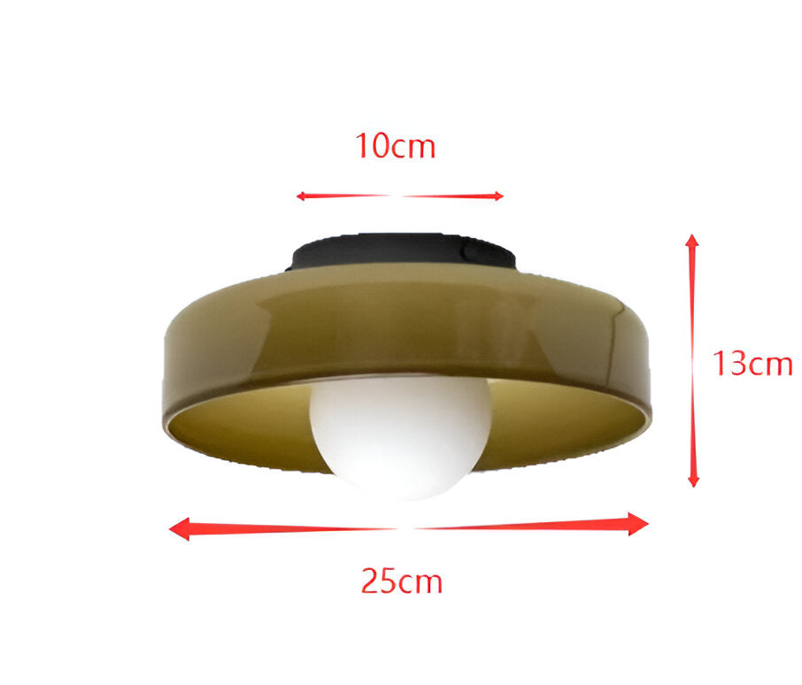 Lampa sufitowa szklana pomarańczowa nowoczesna