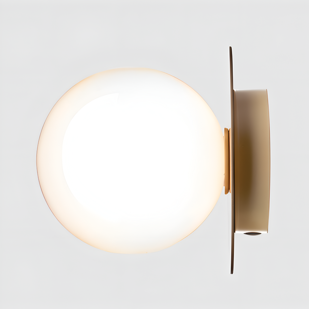 Lampa sufitowa szklana kula LED do salonu i przedpokoju