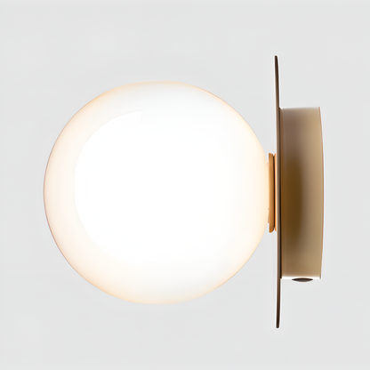 Lampa sufitowa szklana kula LED do salonu i przedpokoju