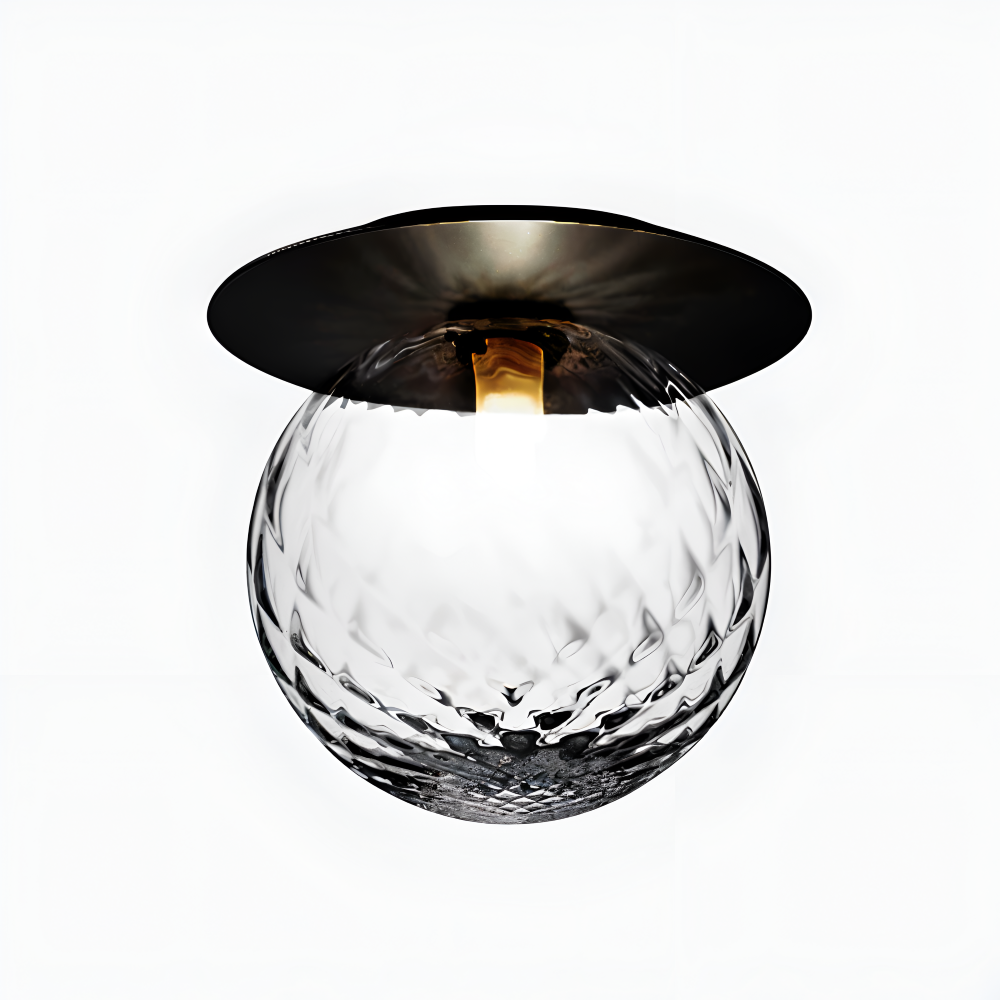 Lampa sufitowa szklana kula LED do salonu i przedpokoju