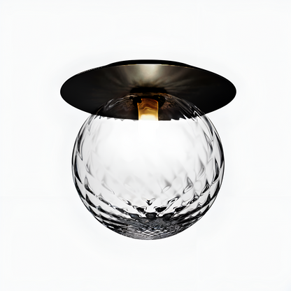 Lampa sufitowa szklana kula LED do salonu i przedpokoju