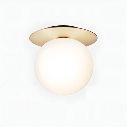 Lampa sufitowa szklana kula LED do salonu i przedpokoju