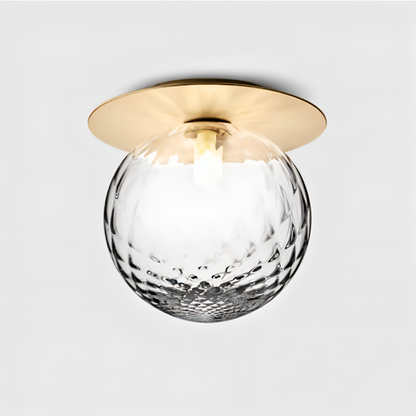 Lampa sufitowa szklana kula LED do salonu i przedpokoju