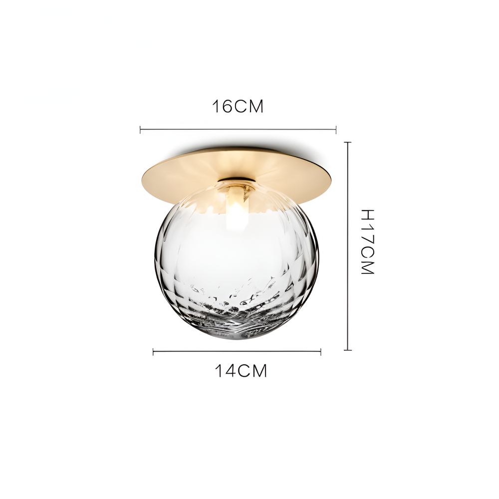 Lampa sufitowa szklana kula LED G9 do salonu i sypialni
