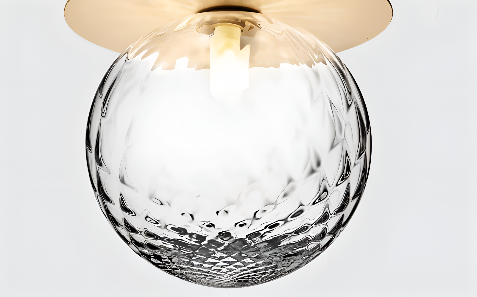Lampa sufitowa szklana kula LED G9 do salonu i sypialni