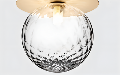 Lampa sufitowa szklana kula LED do salonu i przedpokoju