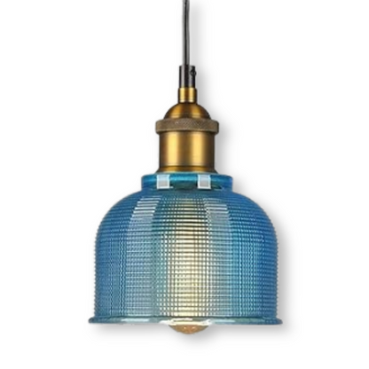 Kolorowa lampa sufitowa szklana retro do salonu