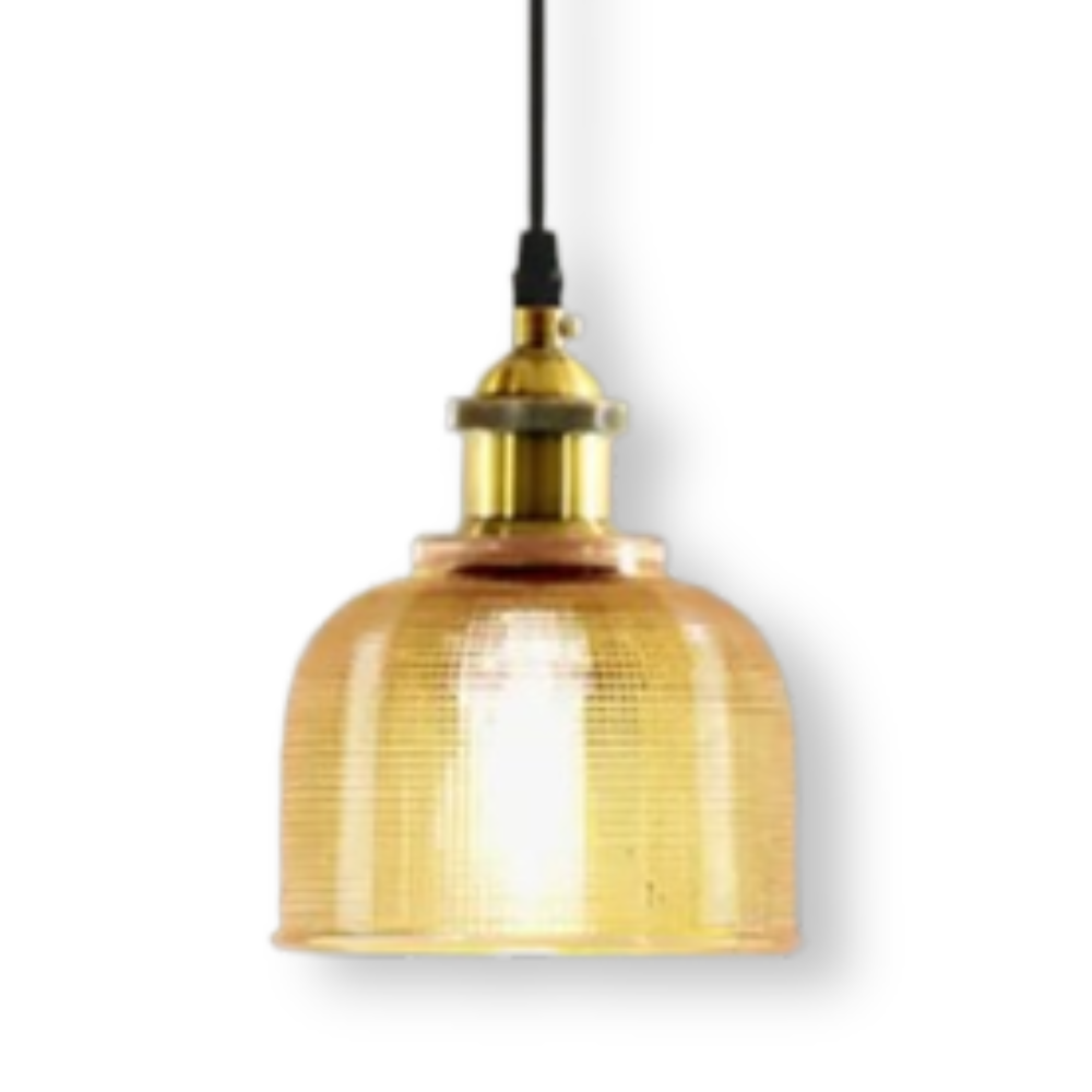 Kolorowa lampa sufitowa szklana retro do salonu