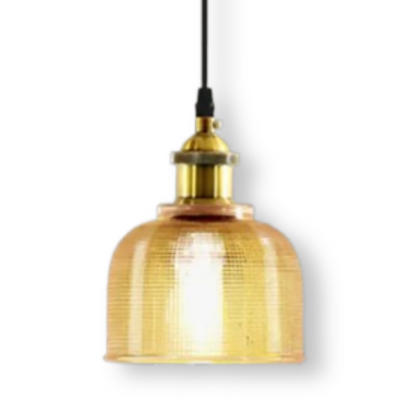 Kolorowa lampa sufitowa szklana retro do salonu
