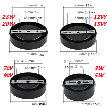 Lampa sufitowa LED okrągła ultra slim aluminiowa