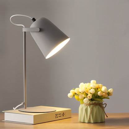 Kolorowa lampka biurkowa metalowa z regulowanym ramieniem
