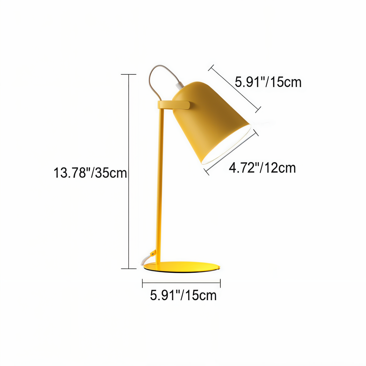 Kolorowa lampka biurkowa metalowa z regulowanym ramieniem