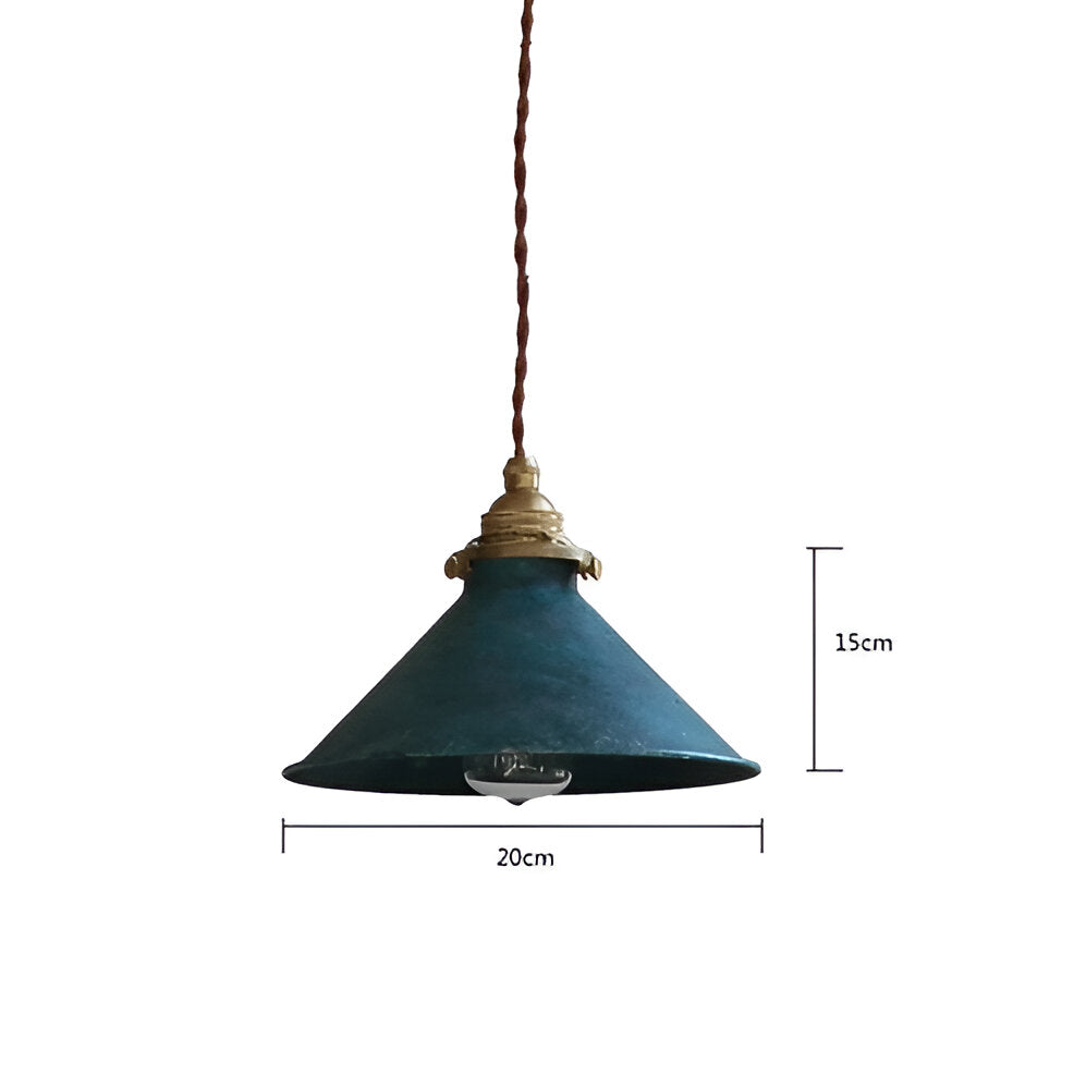 Industrialna lampa wisząca metalowa stożkowa