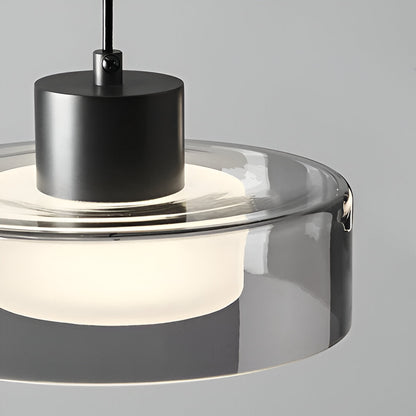 Lampa wisząca z przydymionego szkła nowoczesna