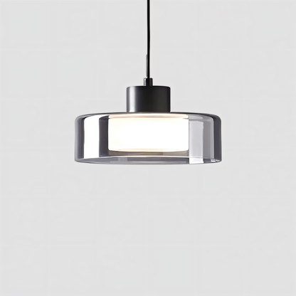 Lampa wisząca z przydymionego szkła nowoczesna