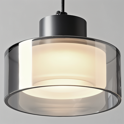 Lampa wisząca z przydymionego szkła nowoczesna