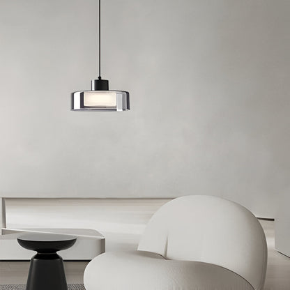 Lampa wisząca z przydymionego szkła nowoczesna