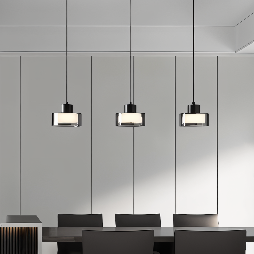 Lampa wisząca z przydymionego szkła nowoczesna
