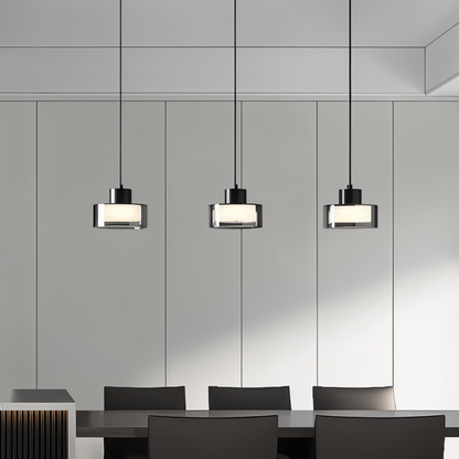 Lampa wisząca z przydymionego szkła nowoczesna