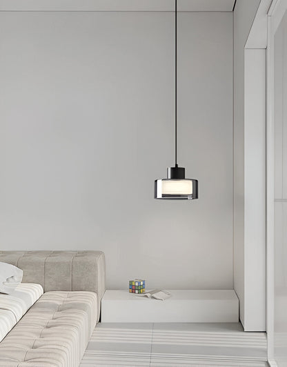 Lampa wisząca z przydymionego szkła nowoczesna