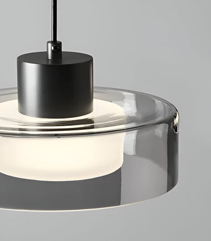 Lampa wisząca z przydymionego szkła nowoczesna