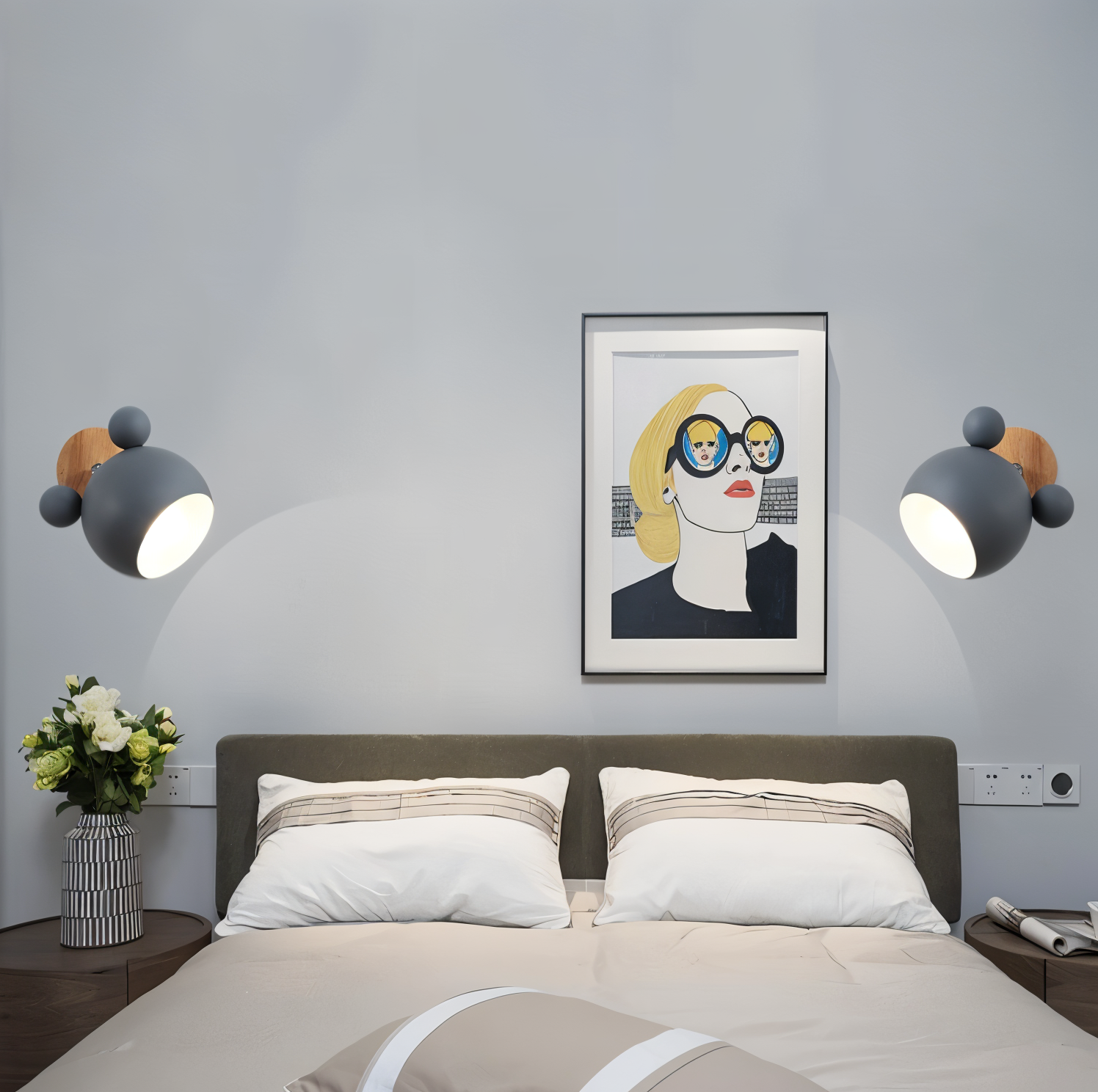 Kolorowa lampa ścienna do pokoju dziecka E27