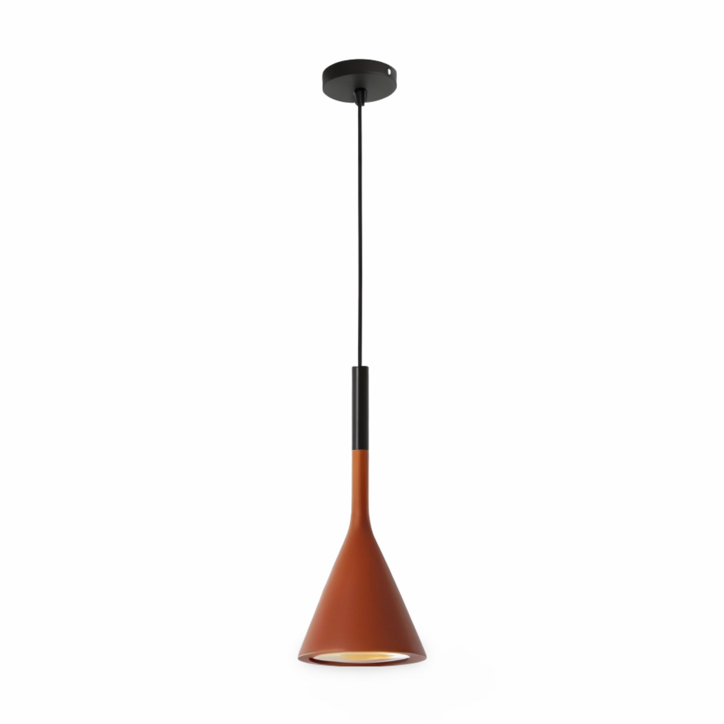 Nowoczesna lampa wisząca stożkowa do kuchni