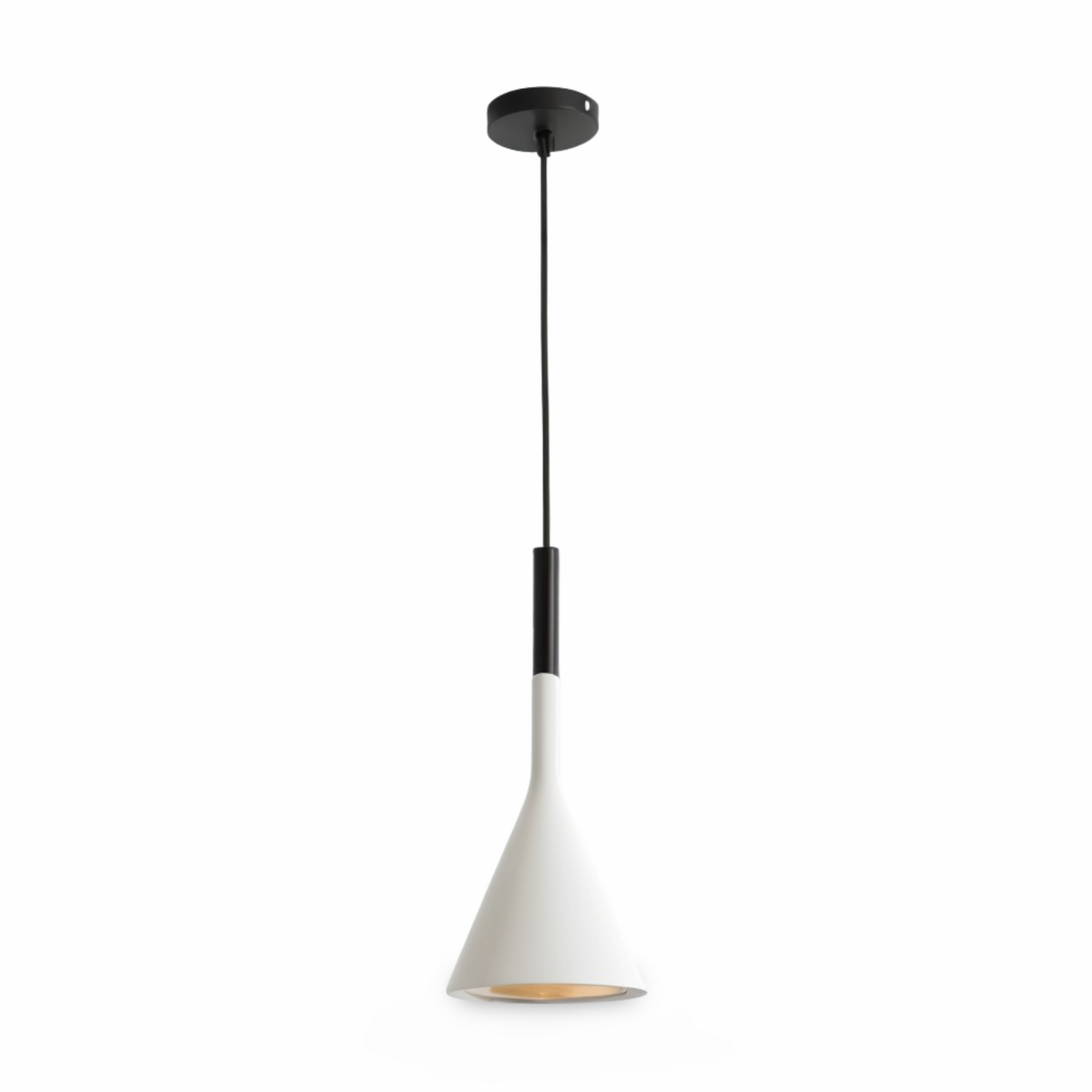 Nowoczesna lampa wisząca stożkowa do kuchni