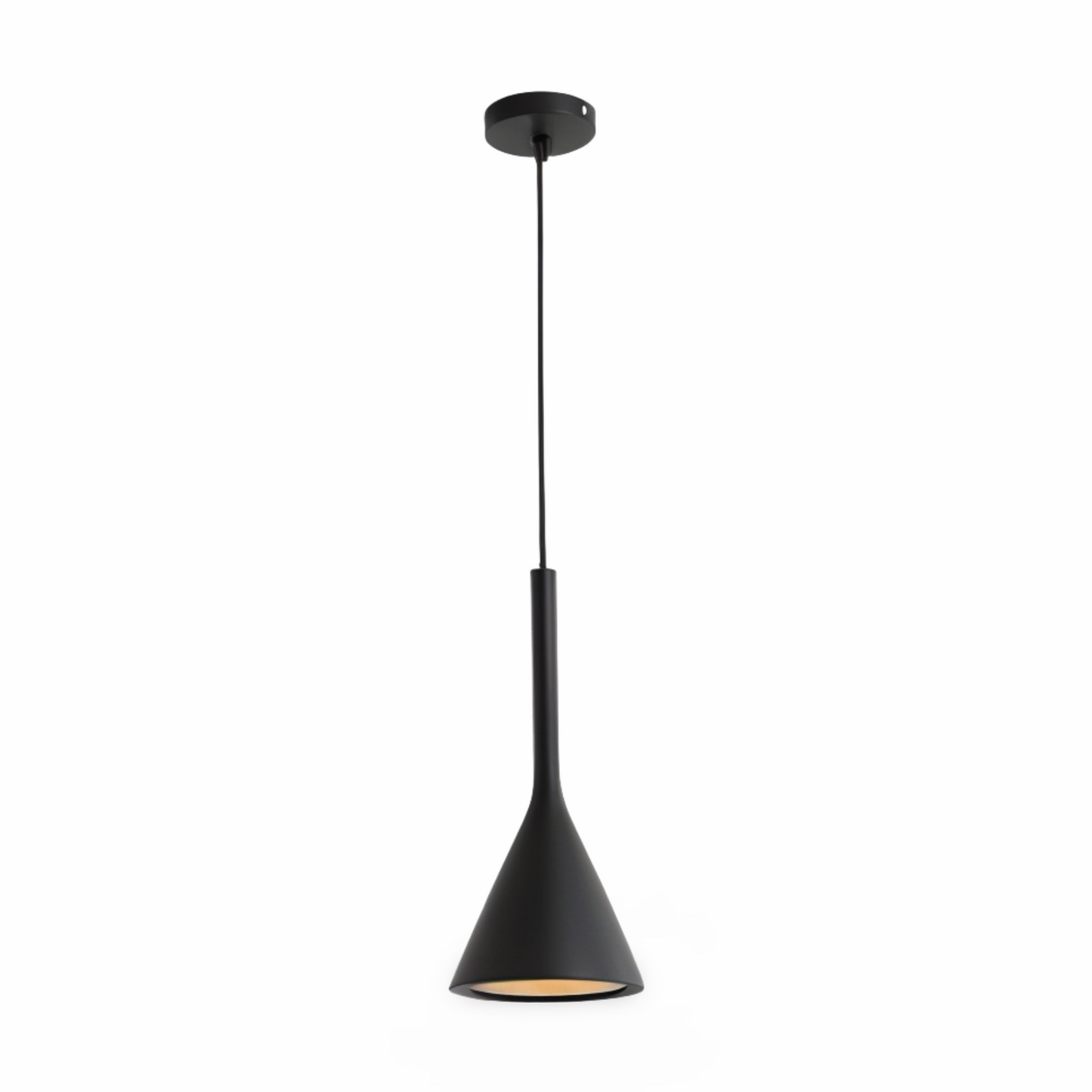 Nowoczesna lampa wisząca stożkowa do kuchni