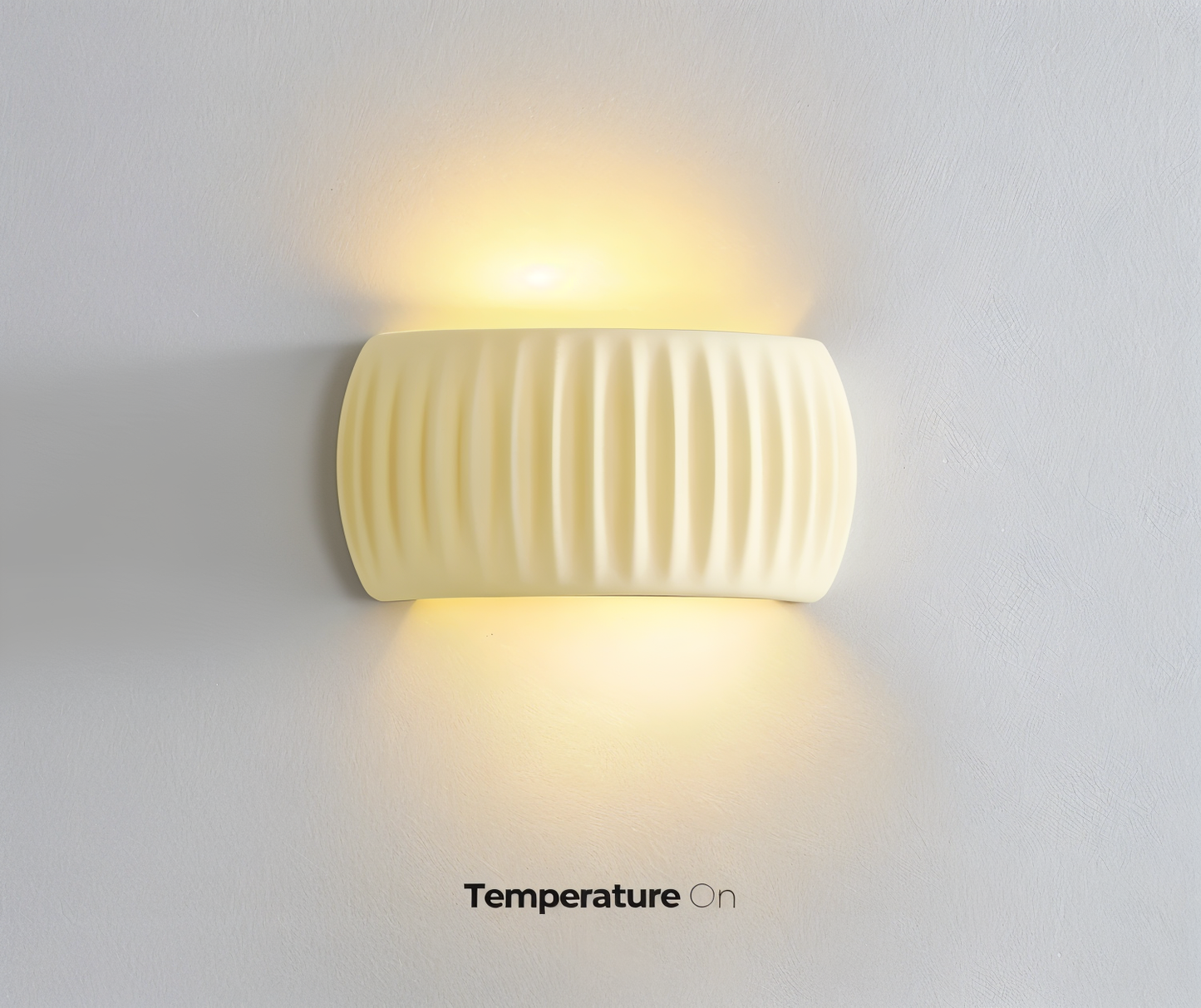 Zielona lampa ścienna LED z ryflowanej żywicy