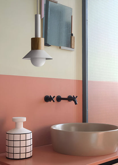 Kolorowa lampa wisząca w stylu skandynawskim do kuchni i jadalni