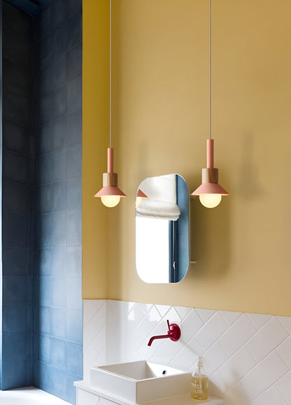 Kolorowa lampa wisząca w stylu skandynawskim do kuchni i jadalni