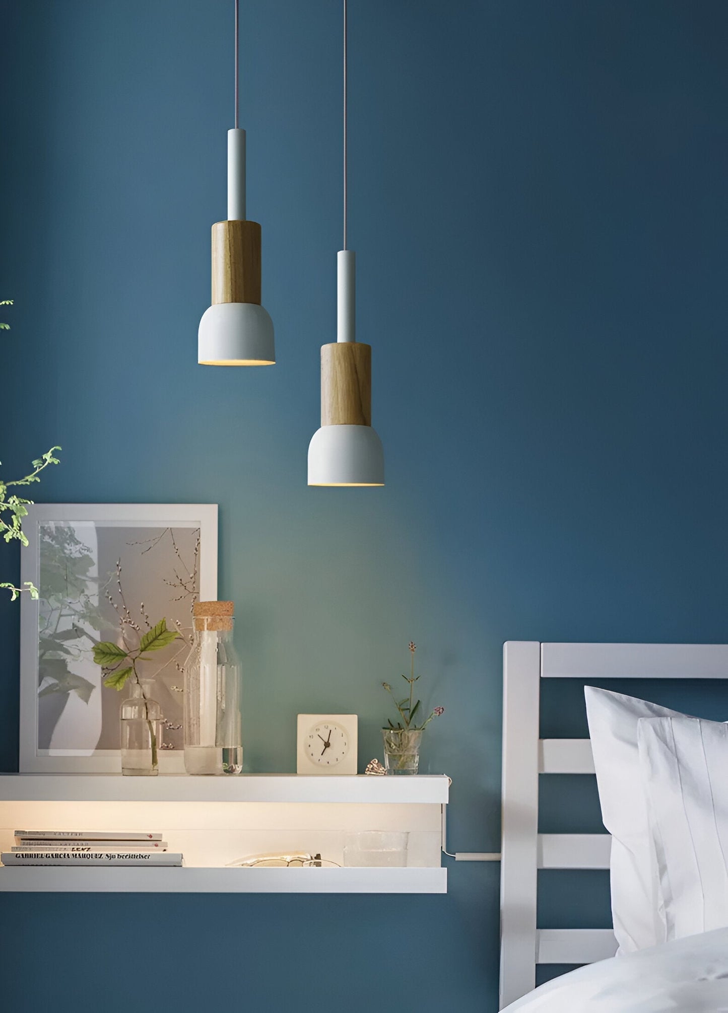 Kolorowa lampa wisząca w stylu skandynawskim do kuchni i jadalni