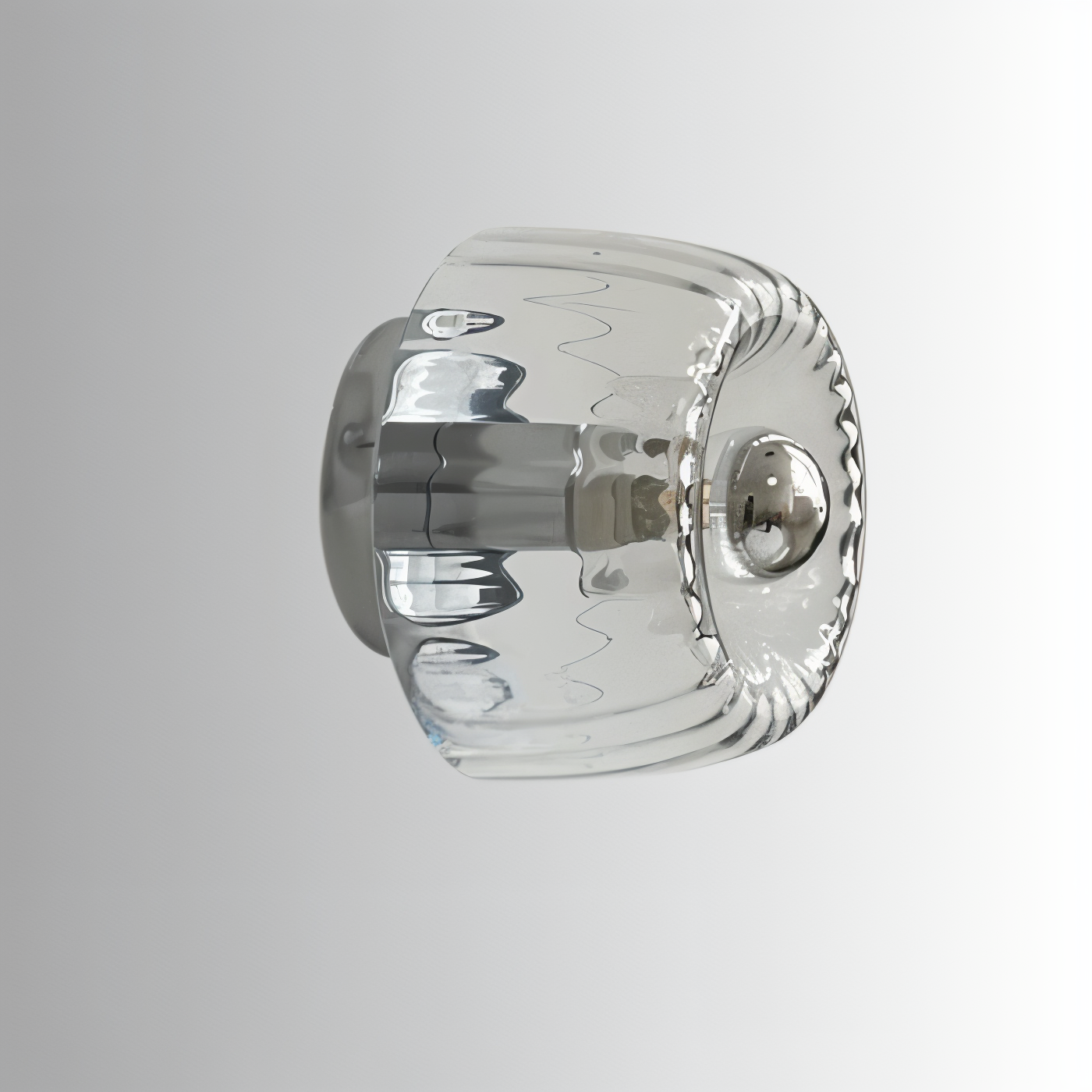 Lampa ścienna z ryflowanego szkła w stylu Bauhaus