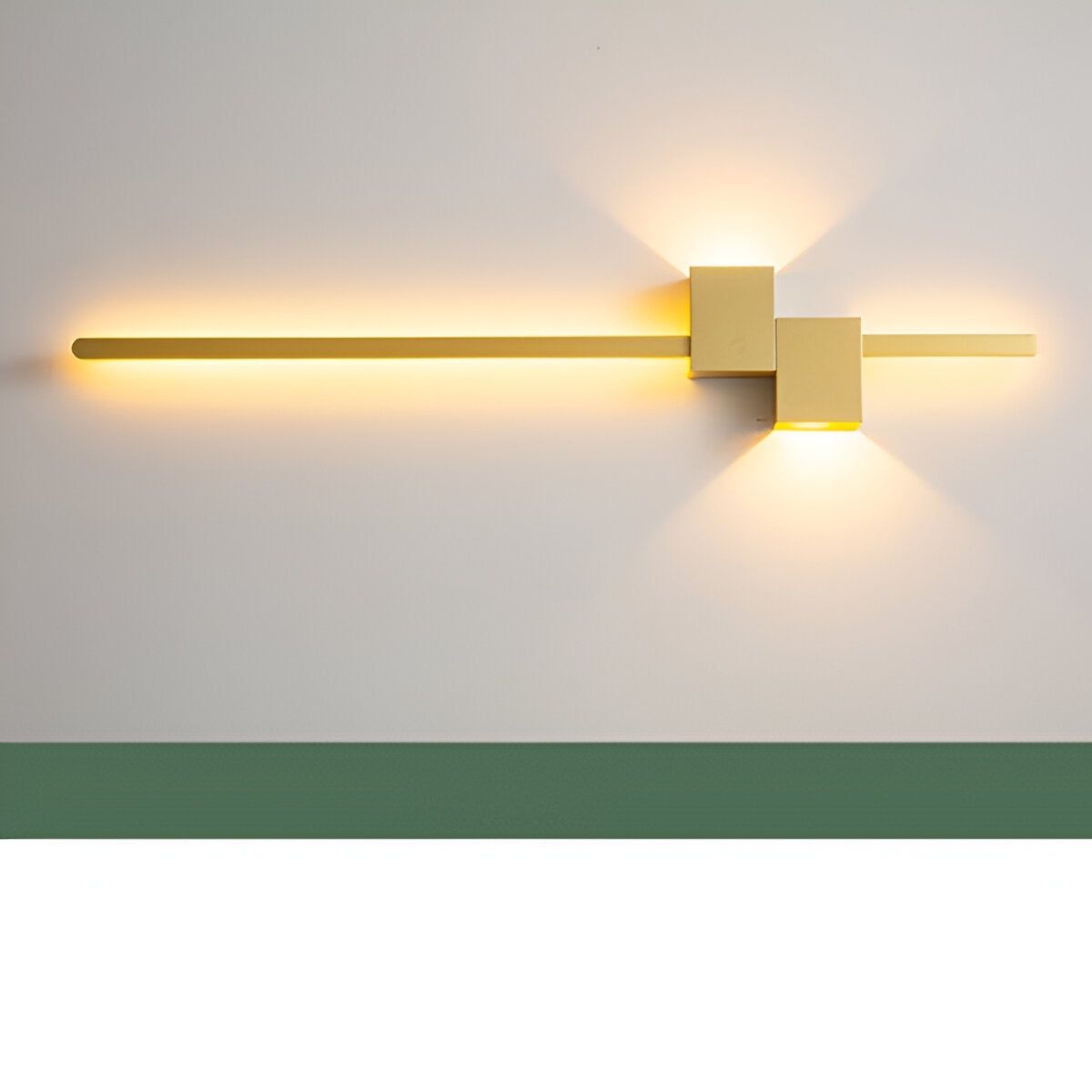 Czarna liniowa lampa ścienna LED do nowoczesnych wnętrz