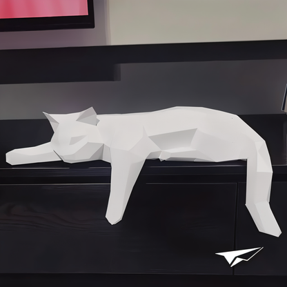 Figurka kota 3D DIY w stylu origami do nowoczesnego wnętrza