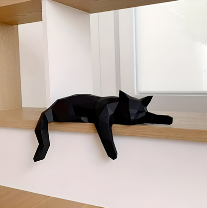 Figurka kota 3D DIY w stylu origami do nowoczesnego wnętrza