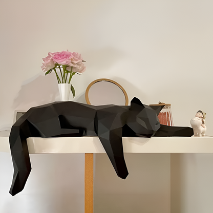 Figurka kota 3D DIY w stylu origami do nowoczesnego wnętrza