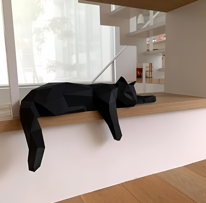 Figurka kota 3D DIY w stylu origami do nowoczesnego wnętrza