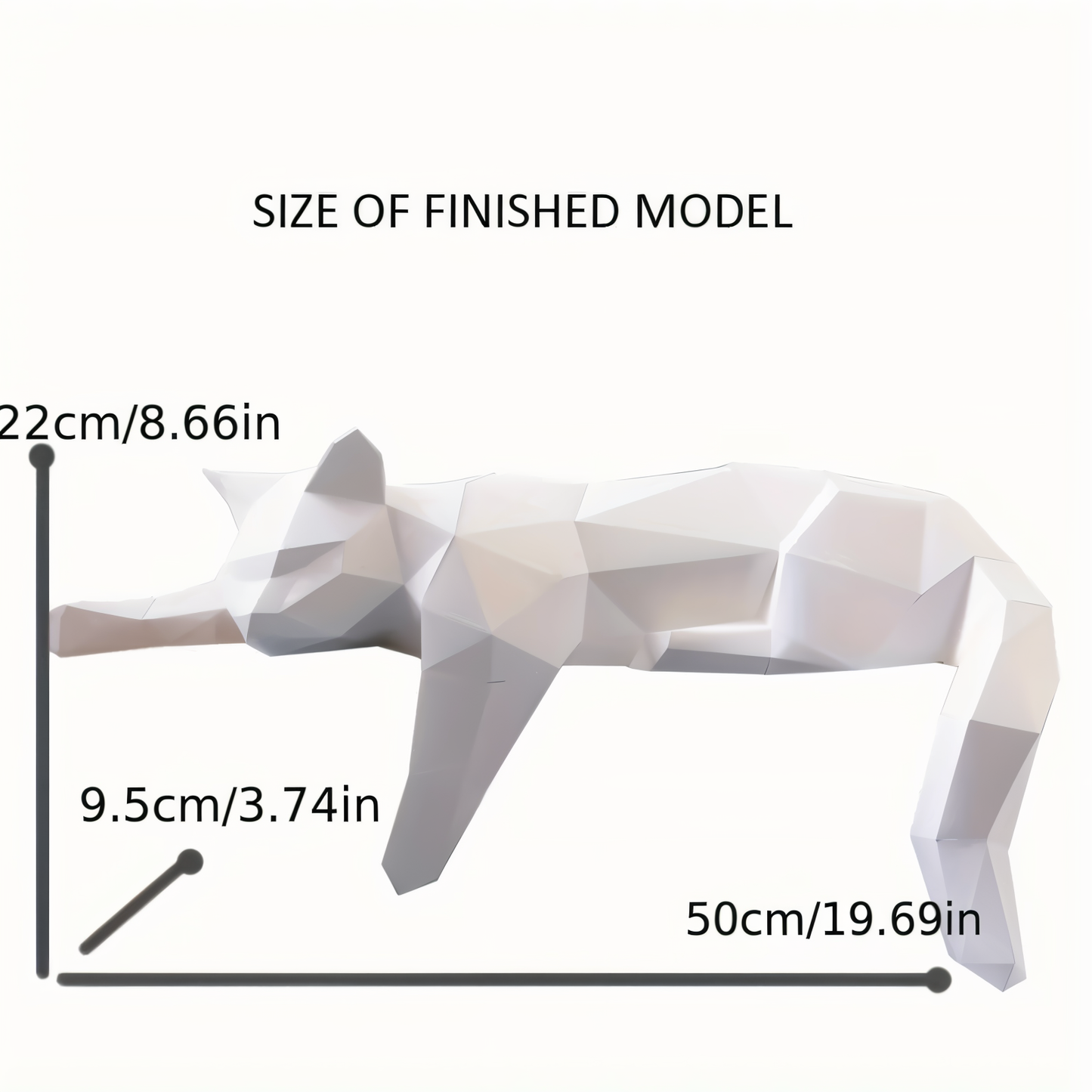 Figurka kota 3D DIY w stylu origami do nowoczesnego wnętrza