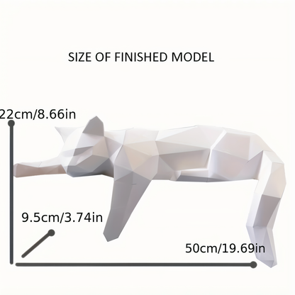 Figurka kota 3D DIY w stylu origami do nowoczesnego wnętrza