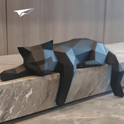 Figurka kota 3D DIY w stylu origami do nowoczesnego wnętrza
