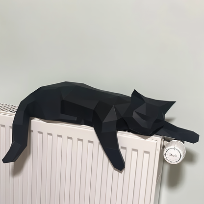 Figurka kota 3D DIY w stylu origami do nowoczesnego wnętrza