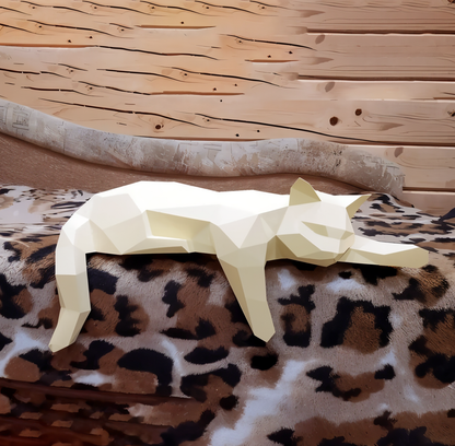 Figurka kota 3D DIY w stylu origami do nowoczesnego wnętrza