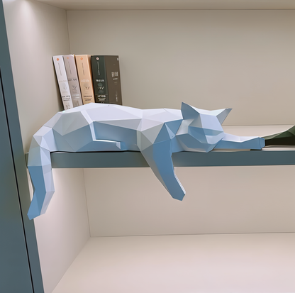 Figurka kota 3D DIY w stylu origami do nowoczesnego wnętrza